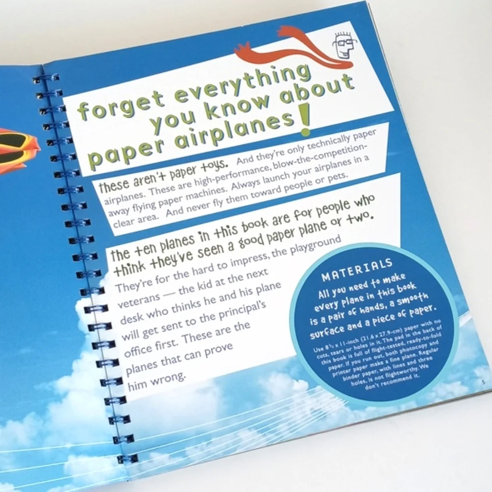 Klutz Paper Airplanes Activity Book For Children & Family Fun Easy Instructions